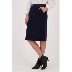 Navy rok met elastische tailleband