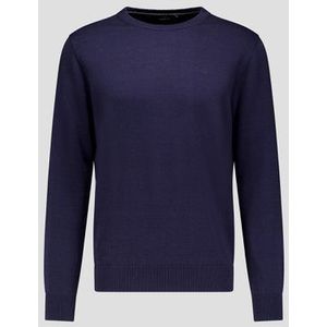 Donkerblauwe trui met ronde hals