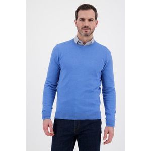 Fijne blauwe trui met ronde hals