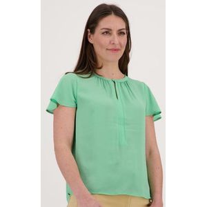 Fijne groene blouse met korte mouwen