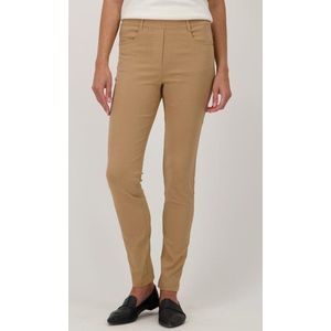 Beige stretchbroek met elastische tailleband