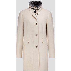 Beige halflange mantel