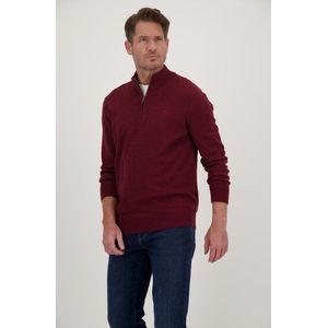 Bordeaux trui met korte rits