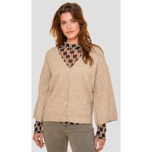 Beige cardigan met wol