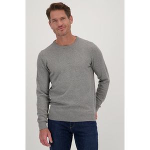 Grijze katoenen trui met ronde hals