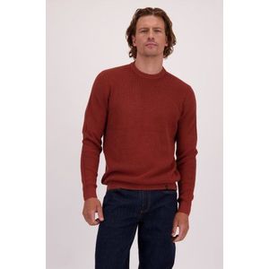 Roestbruine trui met ronde hals