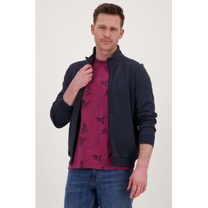 Donkerblauwe cardigan met rits