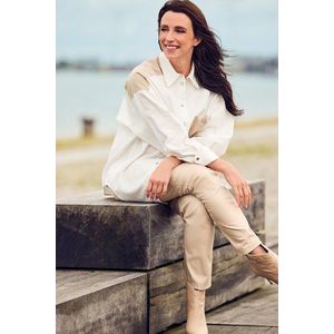 Ecru blouse met beige details - Louise x Tine