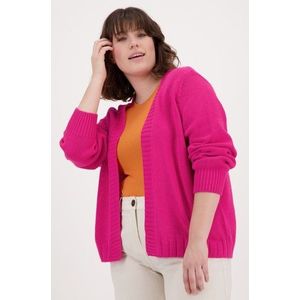 Roze gebreide cardigan