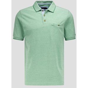 Lichtgroene gemêleerde polo