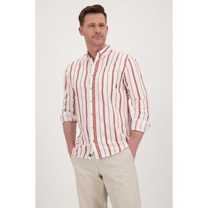 Wit hemd met gestreept motief