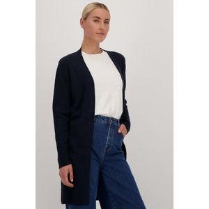 Lange navy cardigan zonder knopen