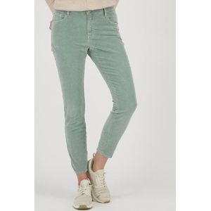 Muntgroene velours broek - Slim fit - L28