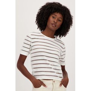 Ecru gestreept truitje