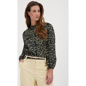 Groene blouse met animal print