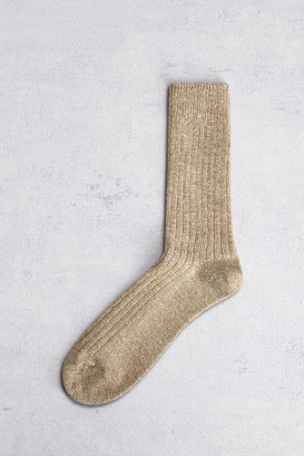 Beige gebreide sokken