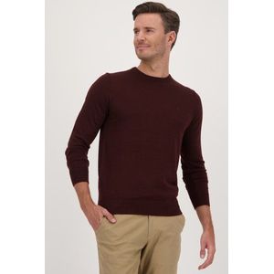 Fijne wollen trui met ronde hals - Bordeaux
