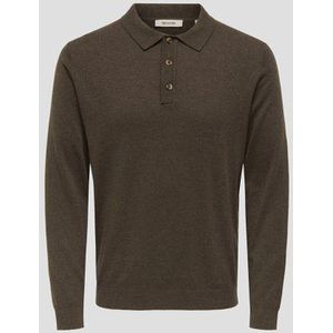 ONLY & SONS - ONSLOUI REG 12 LS - Trui met Polokraag - Coffee Bean - Melange
