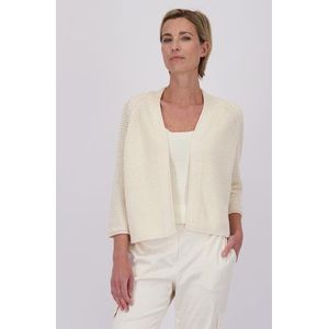Ecru ajour gebreide cardigan