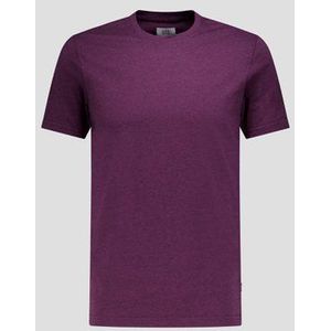 Bordeaux T-shirt met fijne streepjes