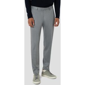 Blauwe gemêleerde kostuumbroek