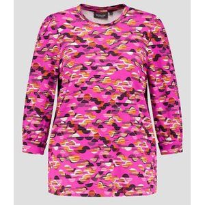 Fuchsia roze T-shirt met print