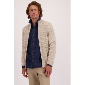 Beige cardigan met rits