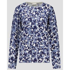 Donkerblauw T-shirt met print