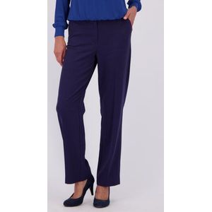 Donkerblauwe broek in structuurstof