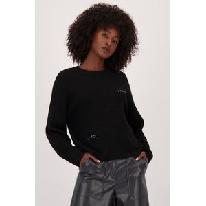 Zwarte trui met applicatie