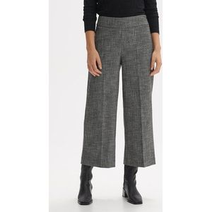 Zwart-wit gemêleerde culotte - 7/8 lengte