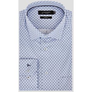 Lichtblauw hemd met fijne print - Comfort fit