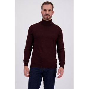 Roodbruine trui met rolkraag