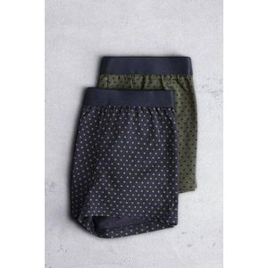 Blauwe en groene boxer - Trunk pants - Set van 2