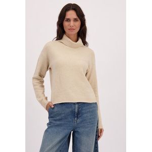Beige trui met rolkraag