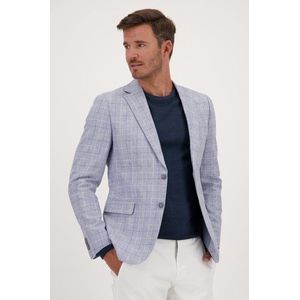 Lichtblauwe geruite kostuumvest - Slim fit