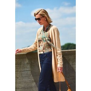 Fijne beige blouse met paisley print