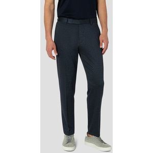 Donkerblauwe gemêleerde kostuumbroek