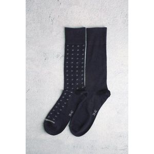 Lange navy sokken - 2 paar