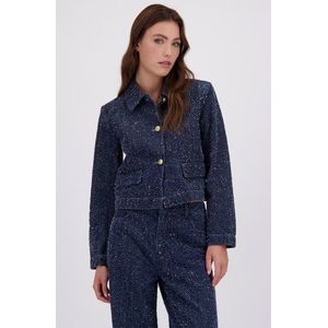 Jacqueline de Yong - Jdylady Ls Shacket - Donkerblauwe Denim Jas - Dames