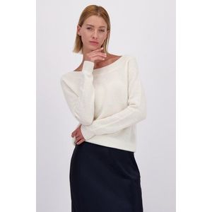 Beige trui met boothals