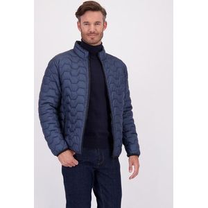 Donkerblauwe licht gewatteerde jas