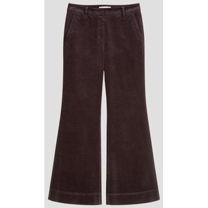 Wijde bruine corduroy broek