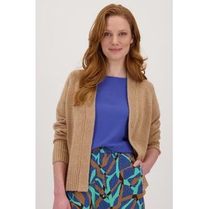 Beige cardigan met blinde knopenlijst