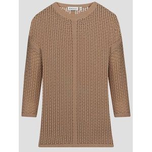 Taupe ajour gehaakt truitje