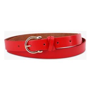 Fijne rode riem met gouden gesp