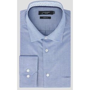 Blauw gemêleerd hemd - Comfort fit