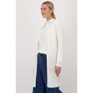 Lange gebreide ecru cardigan