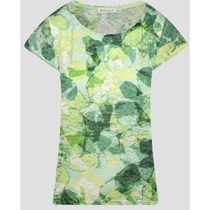 Groen T-shirt met bladermotief