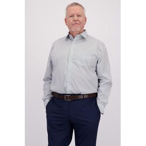 Wit hemd met fijne print - Comfort fit